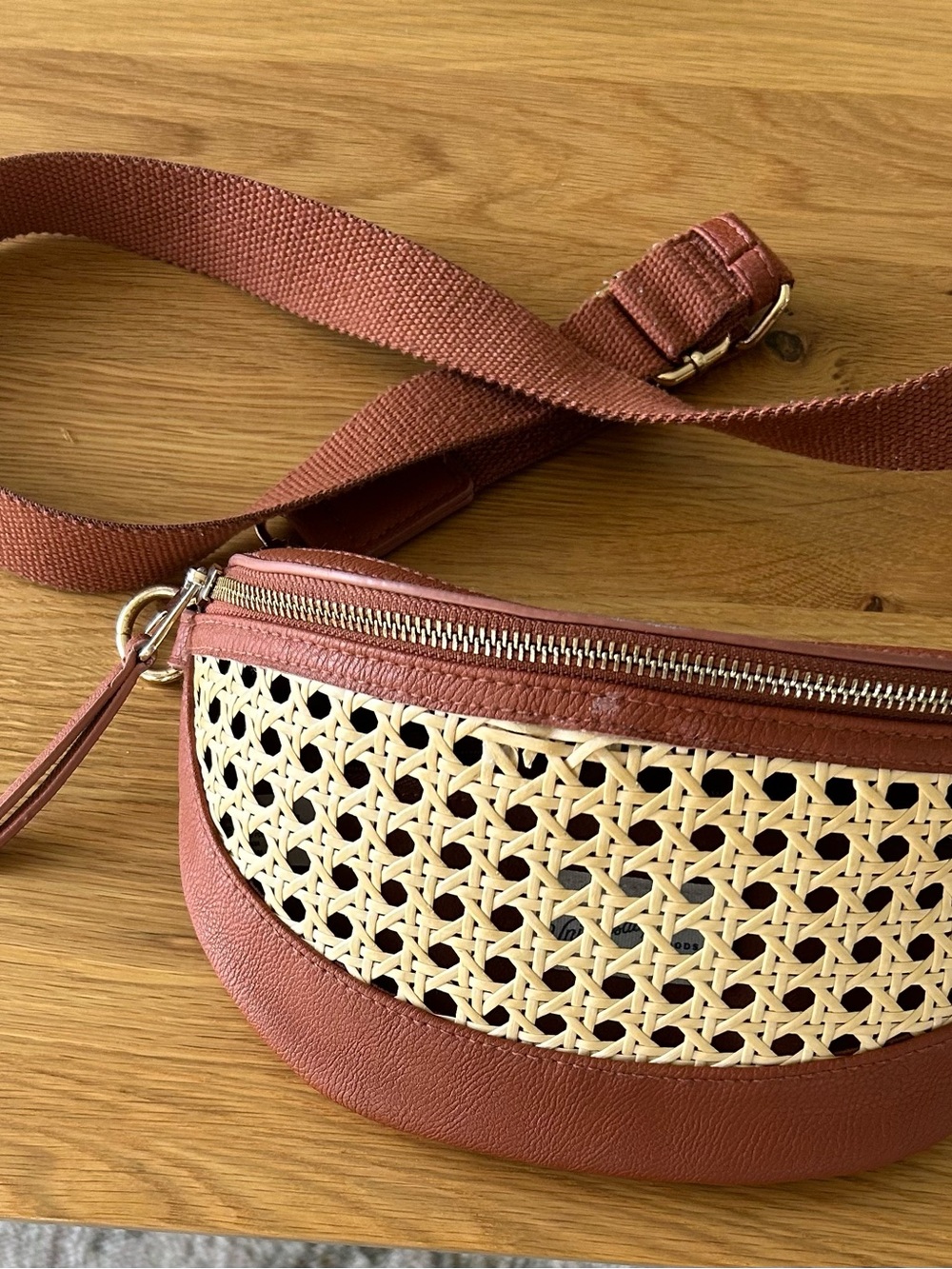 Universal Thread Rust Crossbody Woven Belt Bag